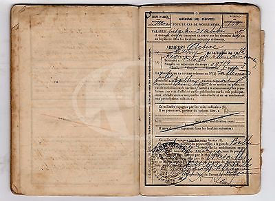 FRENCH 22nd DRAGOON REGIMENT SOLDIER ANTIQUE STAMPED MILITARY PASSPORT BOOK 1886 - K-townConsignments