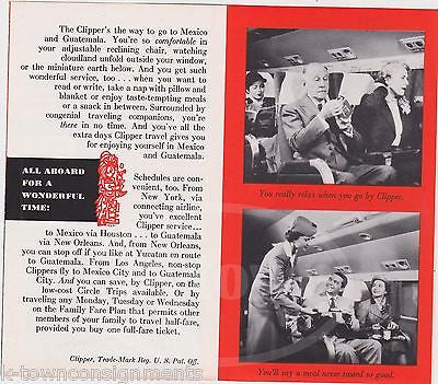 PAN AMERICAN AIRWAYS MEXICO & GUATEMALA VINTAGE GRAPHIC ADVERTISING BROCHURE - K-townConsignments