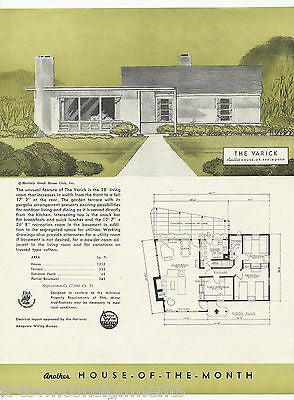 VARICK ARCHITECTURAL HOME DESIGN VINTAGE GRAPHIC ADVERTISING SALES PRINT - K-townConsignments