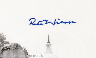 PETE WILSON CALIFORNIA SENATOR ORIGINAL VINTAGE AUTOGRAPH SIGNED SENATE PHOTO - K-townConsignments