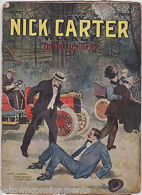 NICK CATER THE YELLOW BERYL EARLY ANTIQUE CRIME DETECTIVE STORIES BOOK 1908 - K-townConsignments