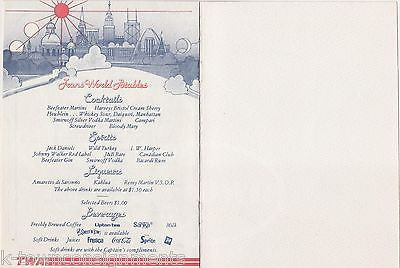 TWA TRANS WORLD AIRLINES VINTAGE PARIS ENGLAND GRAPHIC ADVERTISING DINNER MENU - K-townConsignments