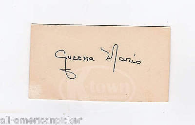 Queena Mario Soprano Opera Singer Vintage Autograph Signature Card - K-townConsignments