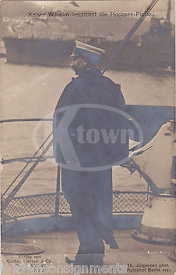 KAISER WILHELM GERMAN EMPEROR KING OF PRUSSIA ANTIQUE REAL PHOTO POSTCARD - K-townConsignments