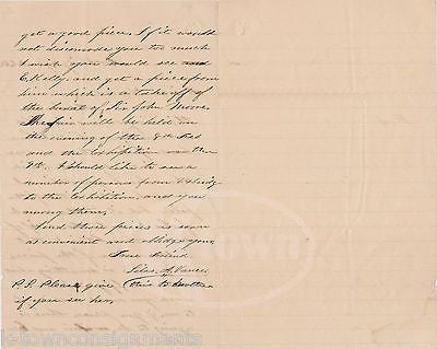 NORTHBRIDGE MA SIR JOHN MOORE BURIAL EXHIBITION ANTIQUE LETTER SILAS VANCE 1865 - K-townConsignments