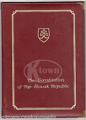 CONSTITUTION OF THE SLOVAK REPUBLIC ORIGINAL AUTOGRAPH SIGNED POLITICAL BOOK - K-townConsignments