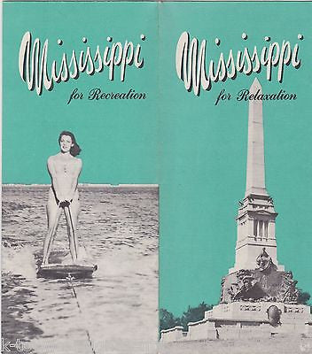 MISSISSIPPI GULF COAST VACATIONS VINTAGE GRAPHIC ADVERTISING TRAVEL BROCHURE - K-townConsignments