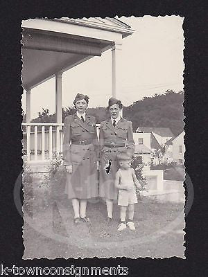 WWII WAC MILITARY WOMEN IN UNIFORM VINTAGE AMERICANA HOMEFRONT SNAPSHOT PHOTOS - K-townConsignments