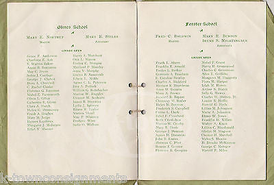 SOMERVILLE MASSACHUSETTS GRAMMAR SCHOOLS ANTIQUE HS GRADUATION PROGRAM 1906 - K-townConsignments