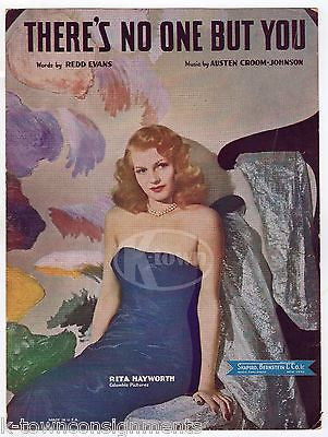RITA HAYWORTH THERE'S NO ONE BUT YOU MOVIE VINTAGE GRAPHIC ART SHEET MUSIC 1946 - K-townConsignments