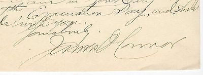 JAMES O'CONNER LOUISIANA CONGRESSMEN ANTIQUE AUTOGRAPH SIGNED STATIONERY LETTER - K-townConsignments