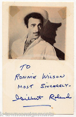 GILBERT ROLAND TV MOVIE & THEATRE STAGE ACTOR AUTOGRAPH SIGNED PLAYBILL PAGE - K-townConsignments
