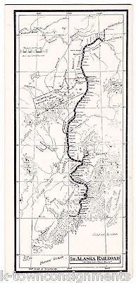 THE ALASKA RAILROAD McKINLEY NATIONAL PARK CURRY RESORT ANTIQUE MAP TRAVEL GUIDE - K-townConsignments