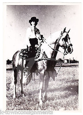 COWBOY ACTOR & GOLDEN SUNLIGHT PALOMINO STALLION VINTAGE STUDIO PROMO PHOTO - K-townConsignments
