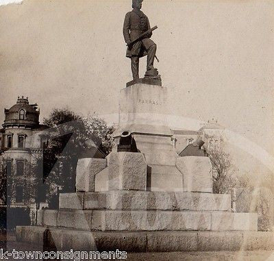 DAVID FARRAGUT CIVIL WAR UNION NAVY MEMORIAL MONUMENT ANTIQUE SNAPSHOT PHOTO - K-townConsignments