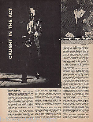 COLEMAN HAWKINS STEVE KUHN & MORE VINTAG GRAPHIC ADVERTISING DOWN BEAT MAGAZINE - K-townConsignments