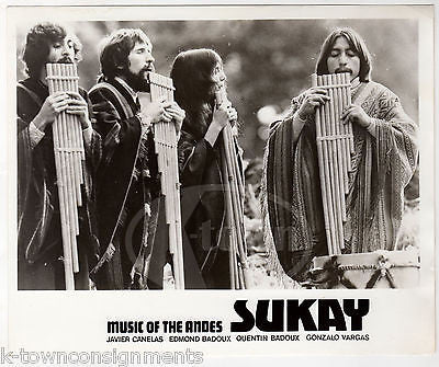 SUKAY ANDES LATIN FOLK MUSIC BAND ORIGINAL VINTAGE STUDIO PROMO PHOTO - K-townConsignments