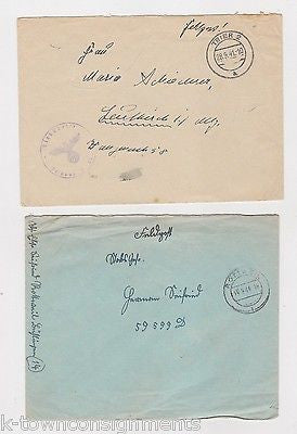 GERMAN FELDPOST VINTAGE WWII ERA STAMPED POSTAL MAIL COVERS LOT TRIER 1940s - K-townConsignments