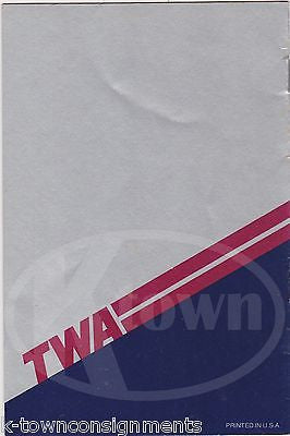 TWA TRANS WORLD AIRLINES VINTAGE GRAPHIC ADVERTISING IN FLIGHT FULL DINNER MENU - K-townConsignments