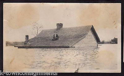 BLACK FACE MINSTREL GIRL CROSS DRESSING MAN HOUSE FLOOD & DOGS ANTIQUE SNAPSHOTS - K-townConsignments