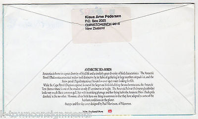 ANTARCTIC SEA BIRDS ROSS DEPENDENCY AIR POST STAMPED FIRST DAY MAIL COVER 1981 - K-townConsignments