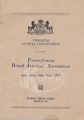 PENNSYLVANIA RETAIL JEWELERS ASSOCIATION AMERICAN FLAG GRAPHIC PROGRAM MENU 1917 - K-townConsignments