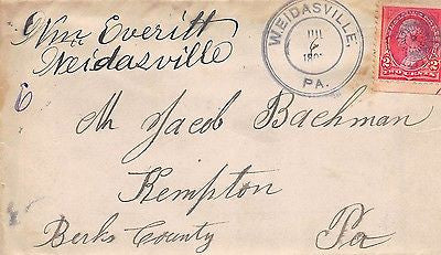 WILLIAM EVERITT WEIDASVILLA PENNSYLVANIA FARMING ANTIQUE AUTOGRAPH SIGNED LETTER - K-townConsignments
