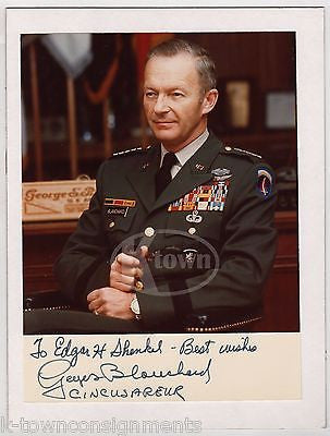 GEORGE BLANCHARD US ARMY EUROPE 4 STAR GENERAL AUTOGRAPH SIGNED MILITARY PHOTO - K-townConsignments