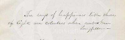 B. W. MORSE GUILFORD NY AUTOGRAPH SIGNED YALE COLLEGE LONGFELLOW QUOTE LETTER - K-townConsignments