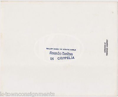 ALEXANDRA DANILOVA COPPELIA BALLET RUSSE DANCER VINTAGE STAGE PROMO PHOTO - K-townConsignments