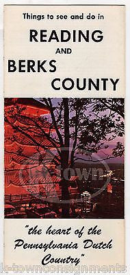 READING BERKS COUNTY PENNSYLVANIA PAGODA VINTAGE GRAPHIC ADVERTISING BROCHURE - K-townConsignments