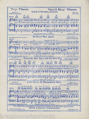 HEAVENLY BLUE EYES & FRECKLES TOO VINTAGE CRY BABY GRAPHIC ART SHEET MUSIC 1945 - K-townConsignments