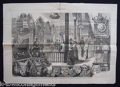 NEW YORK NATIONAL ACADEMY OF DESIGN ART EXHIBIT ANTIQUE NEWS ENGRAVING PRINT - K-townConsignments
