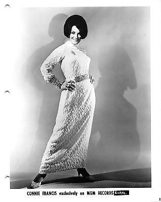 CONNIE FRANCIS MUSIC SINGER HANDS ON HIPS VINTAGE MGM RECORDS PROMO PHOTO - K-townConsignments