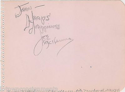 JAN SAVITT 1930s JAZZ BIG BAND MUSICIANS VINTAGE AUTOGRAPH SIGNATURES PAGES - K-townConsignments