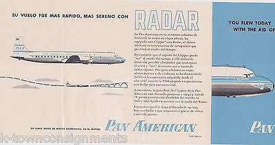 PAN AMERICAN AIRWAYS CLIPPER AIRLINERS VINTAGE PAA GRAPHIC ADVERTISING FLYER - K-townConsignments