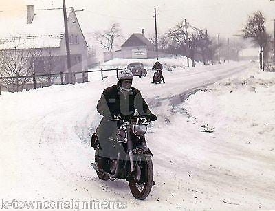 WINTERTOURENFAHRT 1963 AUSTRIAN MOTORCYCLE RACING ORIGINAL ARTUR FENZLAU PHOTOS - K-townConsignments