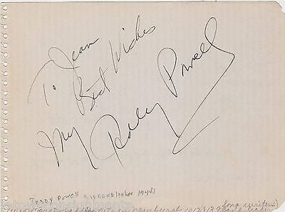 TEDDY POWELL BIG BAD MUSIC LEADER VINTAGE AUTOGRAPH SIGNED SIGNATURE PAGE 1939 - K-townConsignments