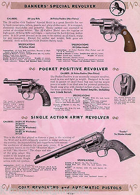 COLT FIREARMS REVOLVERS TARGET PISTOL VINTAGE PRICE LIST SALES CATALOG 1941 - K-townConsignments