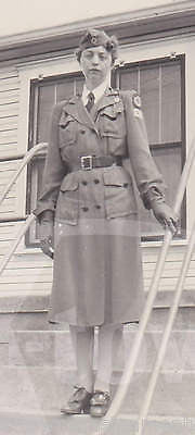 WWII WAC MILITARY WOMEN IN UNIFORM VINTAGE AMERICANA HOMEFRONT SNAPSHOT PHOTOS - K-townConsignments