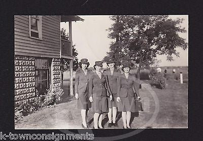 PROUD WAC WOMEN IN UNIFORM VINTAGE WWII HOMEFRONT AMERICANA SNAPSHOT PHOTOGRAPH - K-townConsignments