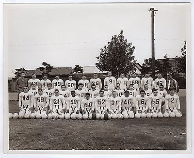 JAMES MACK YOKOHAMA OCCUPIED JAPAN VINTAGE US SOLDIERS FOOTBALL TEAM PHOTO 1951 - K-townConsignments