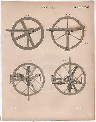 EDWARD TROUGHTON REFLECTING CIRCLE ANTIQUE SCIENTIFIC TOOL PATENT ENGRAVING 1832 - K-townConsignments