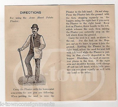 ACME POTATO PLANTER TRAVERSE CITY MICHIGAN ANTIQUE FARM ADVERTISING BROCHURE - K-townConsignments