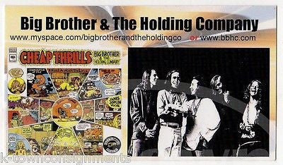 BIG BROTHER AND THE HOLDING COMPANY AUTOGRAPH SIGNED BUSINESS CARD - K-townConsignments