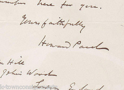 HOWARD PAUL ENGLISH ACTOR PLAYWRITE AUTHOT ANTIQUE AUTOGRAPH SIGNED LETTER 1864 - K-townConsignments