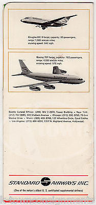 STANDARD AIRWAYS CHARTER FLIGHT VINTAGE GRAPHIC ADVERTISING FLIGHT TICKET STUB - K-townConsignments