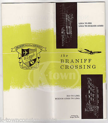 BRANIFF AIRWAYS VINTAGE GRAPHIC ADVERTISING INTERNATIONAL FLIGHT PACKET & FLYERS - K-townConsignments