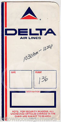 DELTA AIRLINES LAGUARDIA NY VINTAGE GRAPHIC ADVERTISING FLIGHT TICKET STUB - K-townConsignments