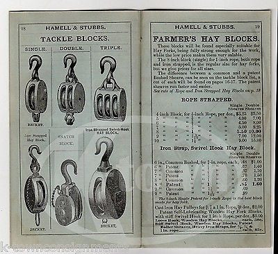 HAMELL & STUBBS YACHT BOATING TACKLE PHILADELPHIA GRAPHIC ADVERTISING CATALOG - K-townConsignments